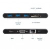 StarTech.com USB-C Multiport Adapter with HDMI and VGA - 3x USB 3.0 - SD - PD 3.0 - Wraparound Cable
