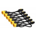 APC AP8712S Power Cord Kit (6 ea), Locking, C19 to C20, 0.6m