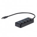 StarTech.com 4-Port USB-C Hub - 4x USB-A with Individual On/Off Switches