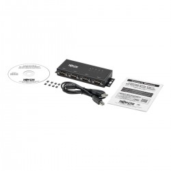 Tripp Lite RS-422/RS-485 USB to Serial FTDI Adapter with COM Retention (USB-B to DB9 F/M), 4 Ports
