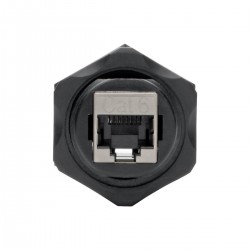 Tripp Lite RJ45 Bulkhead Coupler for Cat5/Cat6, Female to Female, Shielded, Industrial, Dust Cap - IP67
