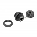 Tripp Lite RJ45 Bulkhead Coupler for Cat5/Cat6, Female to Female, Shielded, Industrial, Dust Cap - IP67