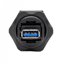Tripp Lite USB 3.0 Coupler, SuperSpeed, 3.0/3.1, Industrial - USB-A F/F, Shielded, IP67, Dust Cap