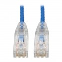 Tripp Lite Cat6 UTP Patch Cable (RJ45) - M/M, Gigabit, Snagless, Molded, Slim, Blue, 2.13 m