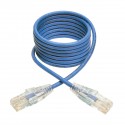 Tripp Lite Cat6 UTP Patch Cable (RJ45) - M/M, Gigabit, Snagless, Molded, Slim, Blue, 2.13 m