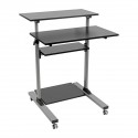 Tripp Lite Rolling Standing Desk/Workstation on Wheels, Height Adjustable, Mobile