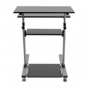 Tripp Lite Rolling Standing Desk/Workstation on Wheels, Height Adjustable, Mobile