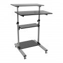 Tripp Lite Rolling Standing Desk/Workstation on Wheels, Height Adjustable, Mobile