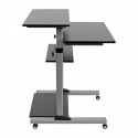 Tripp Lite Rolling Standing Desk/Workstation on Wheels, Height Adjustable, Mobile