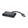 Kensington UH4000 interface hub USB 3.0 (3.1 Gen 1) Type-A 5000 Mbit/s Black