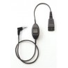Jabra QD Cord w. PTT 2.5mm jack Black