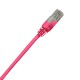 Pink Cat5e patch lead with latch protection;