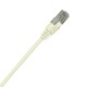 White Cat5e patch lead with latch protection;