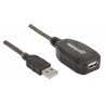 Manhattan USB-A to USB-A Extension Cable, 20m, Male to Female