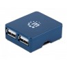 Manhattan 160605 interface hub 480 Mbit/s Black
