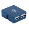 Manhattan 160605 interface hub 480 Mbit/s Black