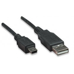 Manhattan 333375 USB cable 1.8 m USB A Mini-USB B Male Black