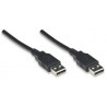 Manhattan 306089 USB cable 1.8 m USB A Male Black