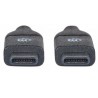 Manhattan USB 3.1 C, 1 m USB cable USB C Male Black