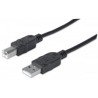 Manhattan USB A/USB B 1m USB cable Male Black