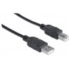 Manhattan USB A/USB B 1m USB cable Male Black