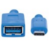 Manhattan 353540 USB cable 0.15 m USB C USB A Male Female Blue