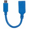 Manhattan 353540 USB cable 0.15 m USB C USB A Male Female Blue