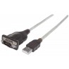 Manhattan 1.8m, USB/Serial DB9 Silver