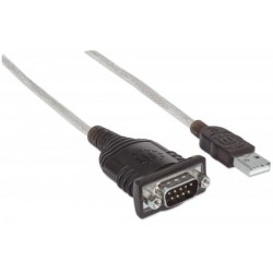 Manhattan 1.8m, USB/Serial DB9 Silver