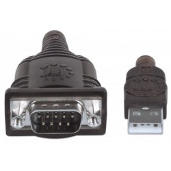 Manhattan 1.8m, USB/Serial DB9 Silver