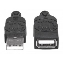Manhattan 308519 USB cable 1 m USB A Male Female Black