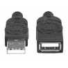 Manhattan 308519 USB cable 1 m USB A Male Female Black