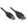 Manhattan 337779 USB cable 4.5 m USB A USB B Male Black
