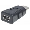 Manhattan 354677 cable interface/gender adapter USB C USB Mini-B Black