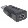 Manhattan 354677 cable interface/gender adapter USB C USB Mini-B Black