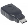 Manhattan Kabel / Adapter USB C USB A Black