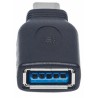 Manhattan Kabel / Adapter USB C USB A Black