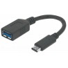 Manhattan 355285 USB cable 0.15 m USB A USB C Female Male Black