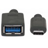 Manhattan 355285 USB cable 0.15 m USB A USB C Female Male Black
