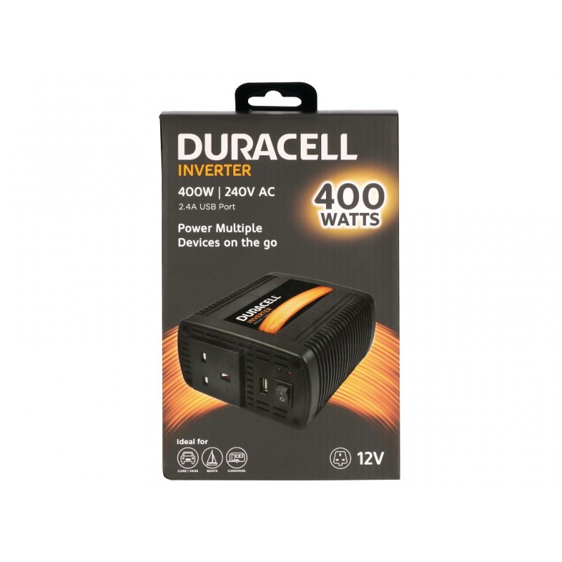 Duracell 400W Single UK Socket Inverter