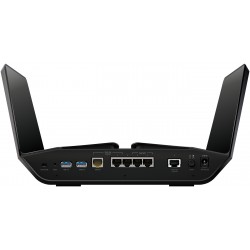Netgear RAX200 wireless router Tri-band (2.4 GHz / 5 GHz / 5 GHz) Gigabit Ethernet Black