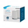 Netgear Orbi WiFi6 wireless router Tri-band (2.4 GHz / 5 GHz / 5 GHz) Gigabit Ethernet Stainless steel, White