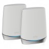 Netgear Orbi WiFi6 wireless router Tri-band (2.4 GHz / 5 GHz / 5 GHz) Gigabit Ethernet Stainless steel, White