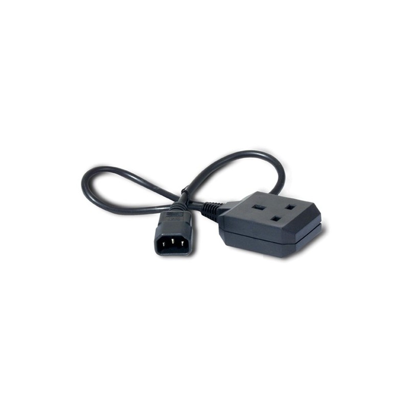 APC Power Cord, C14 to BS1363 (UK), 0.6m