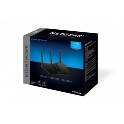 NETGEAR Nighthawk AX/5-Stream AX2400 WiFi 6 Router (RAX30) wireless router Gigabit Ethernet Dual-band (2.4 GHz / 5 GHz) Black