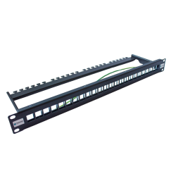 24 Way FTP Keystone Patch Panel | Cat6a Patch Panels & Keystone Jack Frames