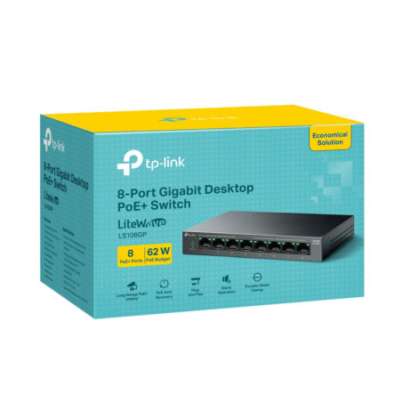 P-Link 8-Port Gigabit Desktop Switch with 8-Port PoE+