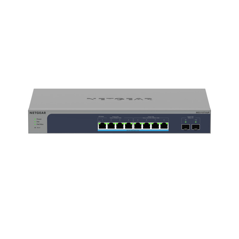 ETGEAR 8-Port Multi-Gigabit/10g Ethernet Ultra60 PoE++ Smart Managed Pro Switch with 2 SFP+ Ports (MS510TXUP) ETGEAR 8-Port Multi-Gigabit/10g Ethernet Ultra60 PoE++ Smart Managed Pro Switch with 2 SFP+ Ports (MS510TXUP)