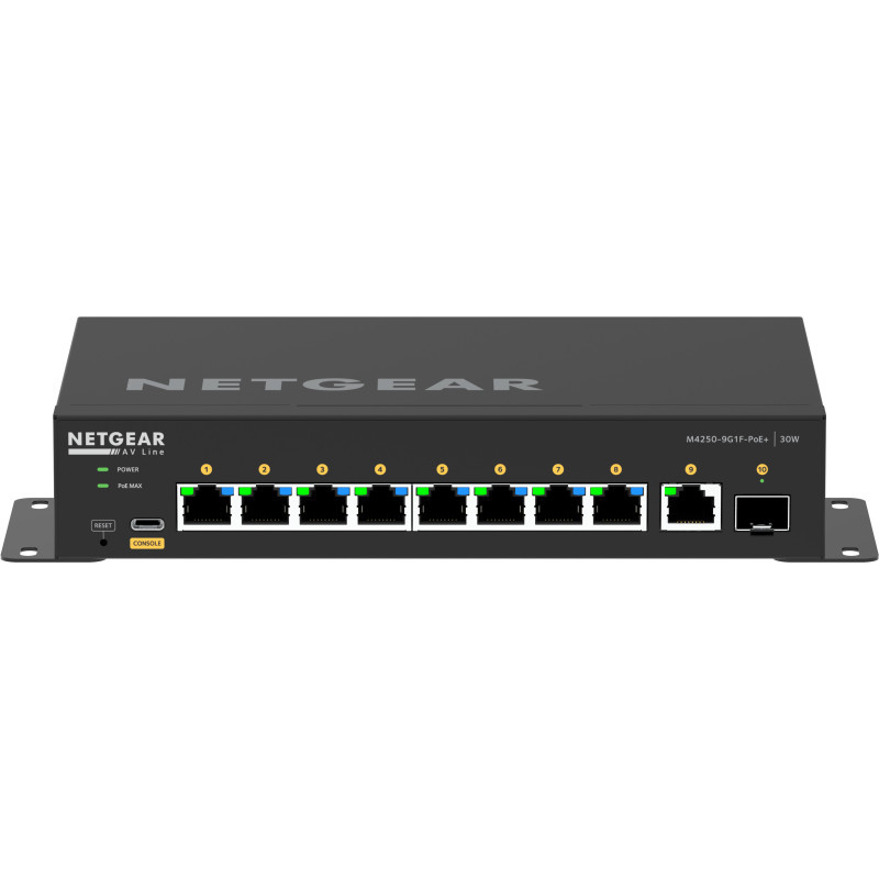 ETGEAR 8x1G PoE+ 110W 1x1G and 1xSFP Managed Switch ETGEAR 8x1G PoE+ 110W 1x1G and 1xSFP Managed Switch