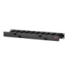 PC NetShelter Cable Management, Horizontal Cable Manager, 1U, Single Side with Cover, Black, 483 x 44 x 110 mm